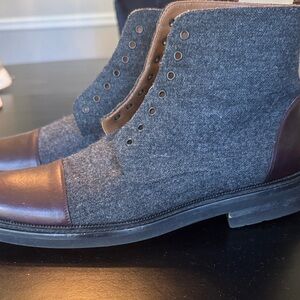 Taft Gray and Brown Men's Boots